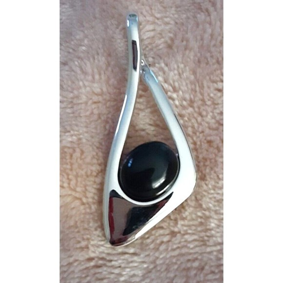 New LIa Sophia silver tone contemporary atomic style 2" pendant - Picture 2 of 2